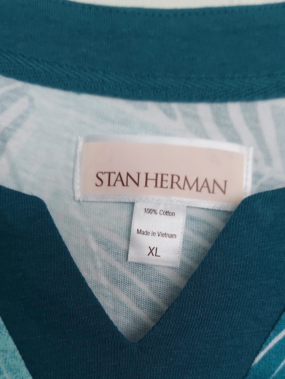 Stan Herman 100% Cotton Short Sleeve Cafton - Picture 2 of 9